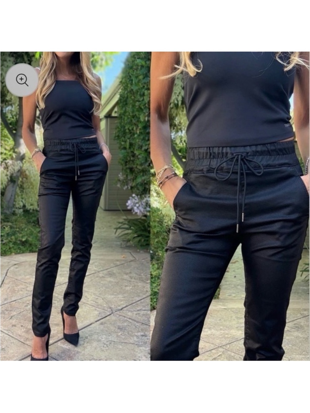 Bevy Flog Shely Black Check Pants